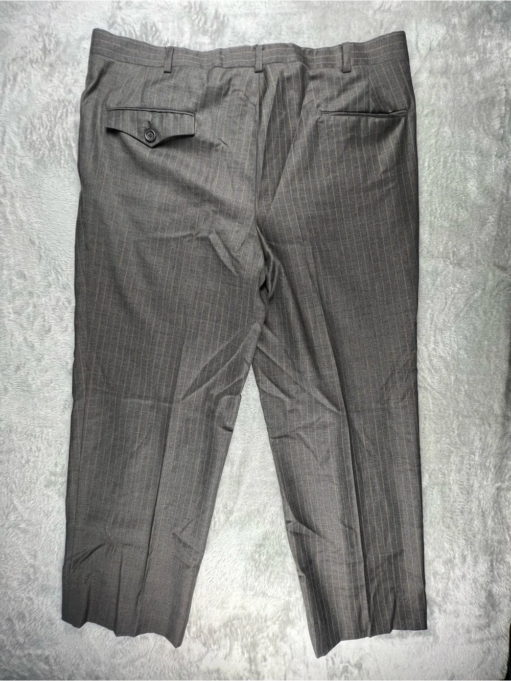 Ermenegildo Zegna Cloth 2 Piece Pinstripe Suit Wool Silk Men’s Size 50 Gray